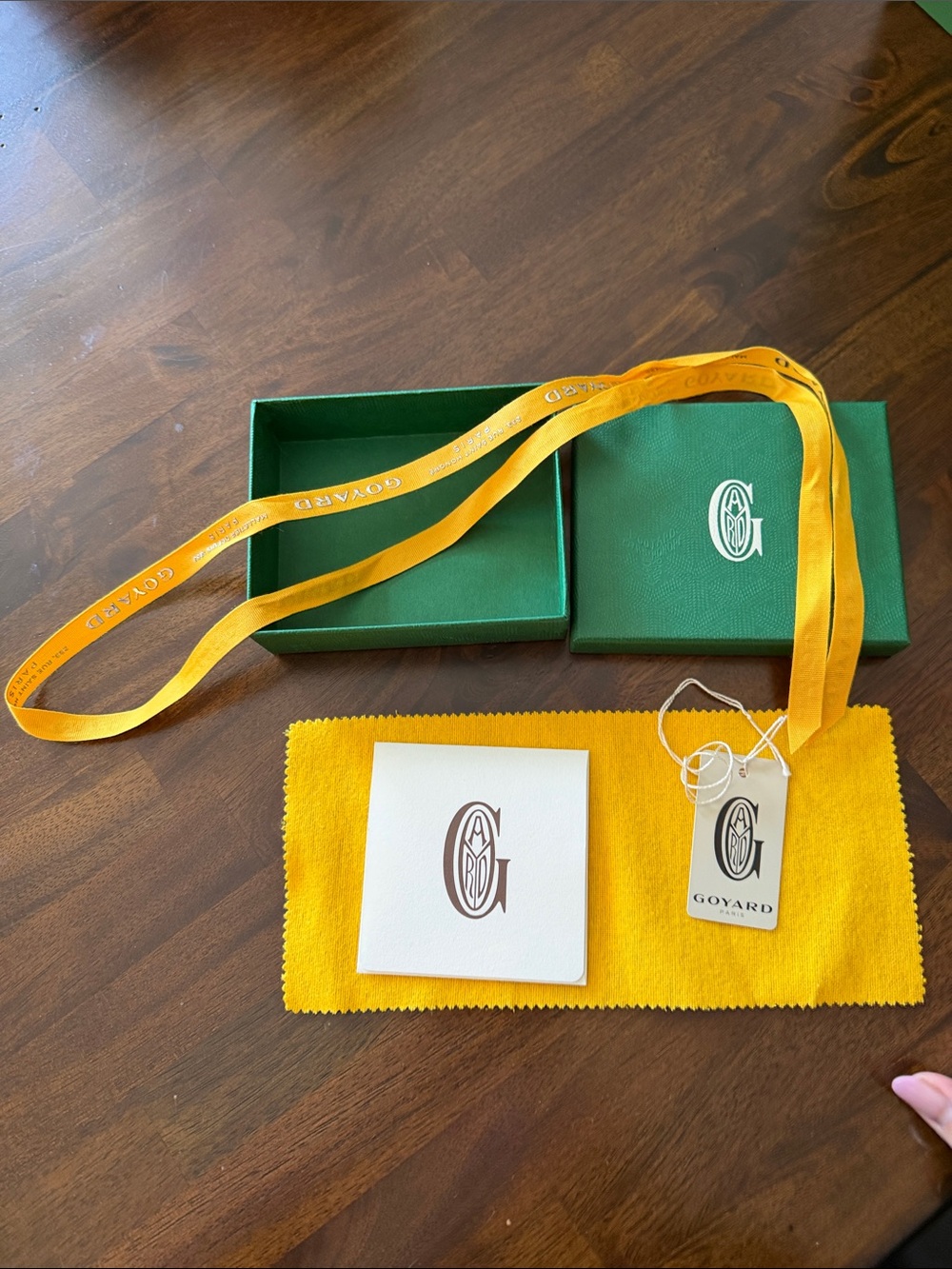 Goyard Yellow Branded Ribbon and Tag Set